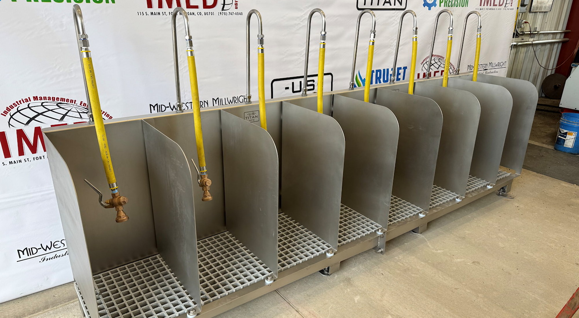 Stainless Steel Industrial Boot Wash Station